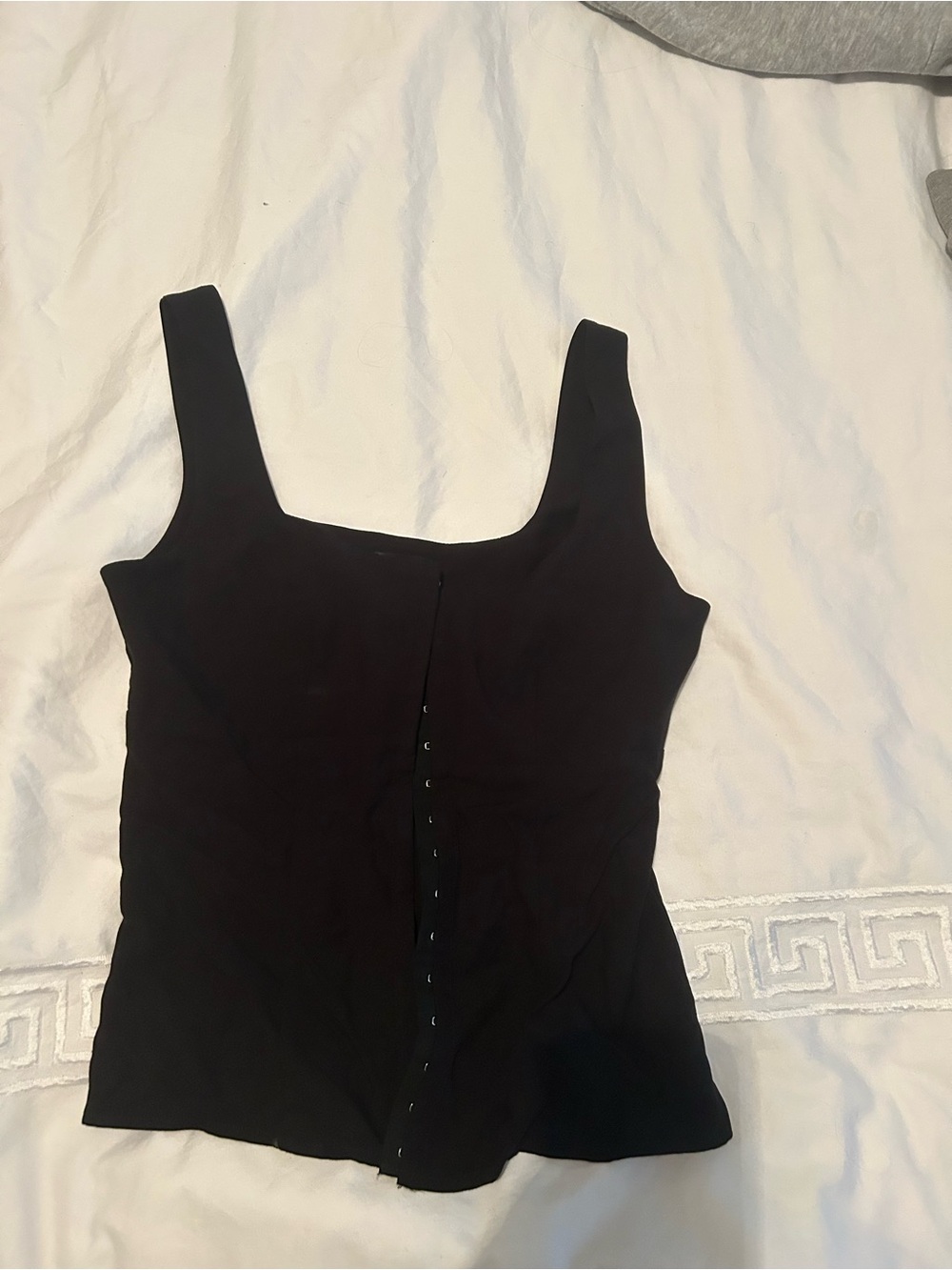 Dynamite Black Hook-and-Eye Sleeveless Top